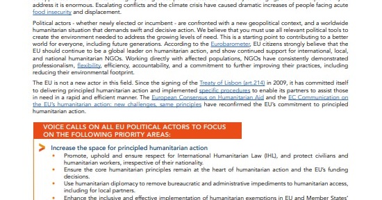 Policy Resolution Group VOICE Policy Resolution 2024 - Take a stand: Pledge for Humanitarian ...